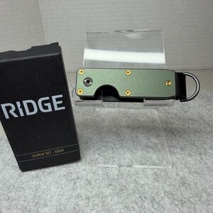 *SOLD*MATTE OLIVE KEYCASE w/RIDGE GOLD PVD SCREWS